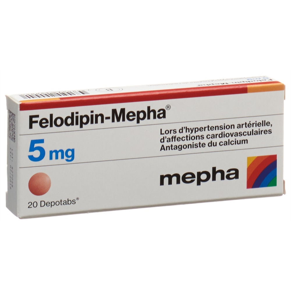 FELODIPIN Mepha cpr ret 5 mg 20 pce