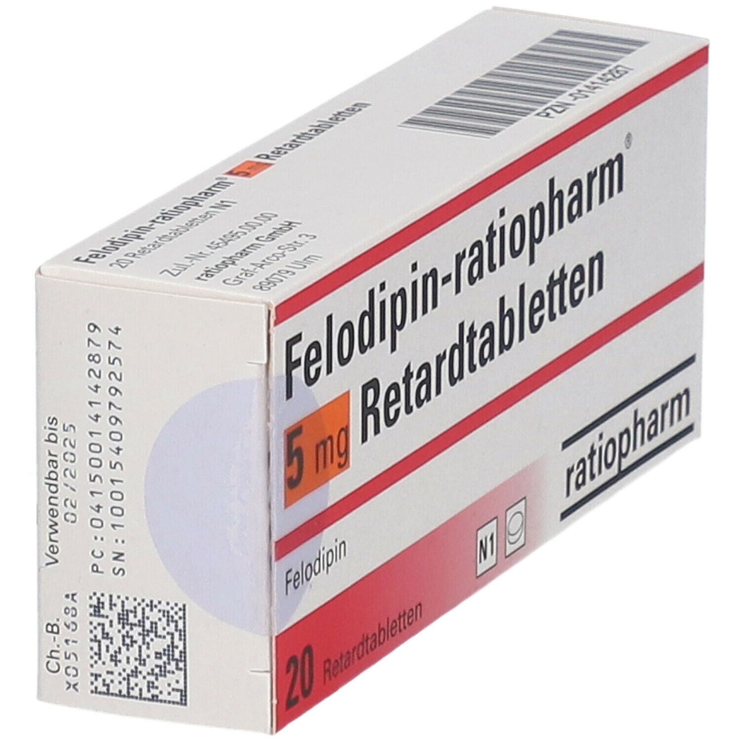 FELODIPIN Mepha cpr ret 5 mg 20 pce