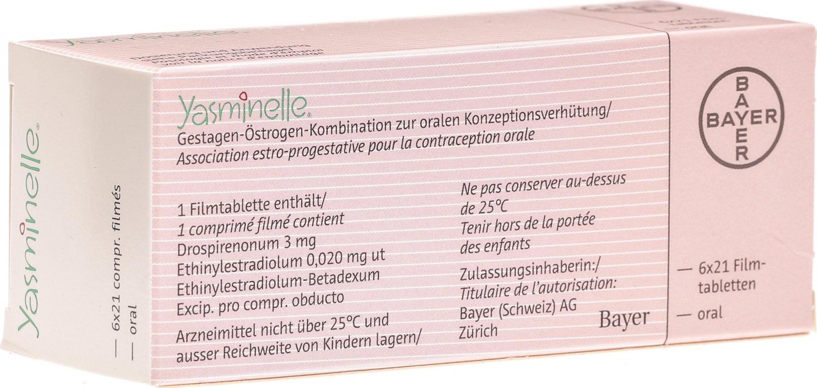 Yasminelle, Filmtabletten