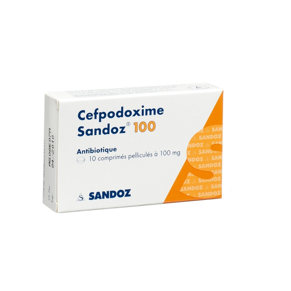 CEFPODOXIME Sandoz cpr pell 100 mg 10 pce