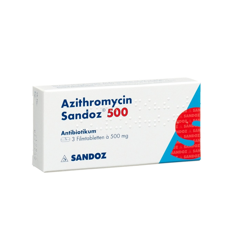 AZITHROMYCINE Sandoz cpr pell 500 mg 3 pce