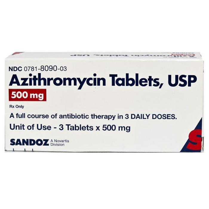 Azithromycin Sandoz 500, Filmtabletten