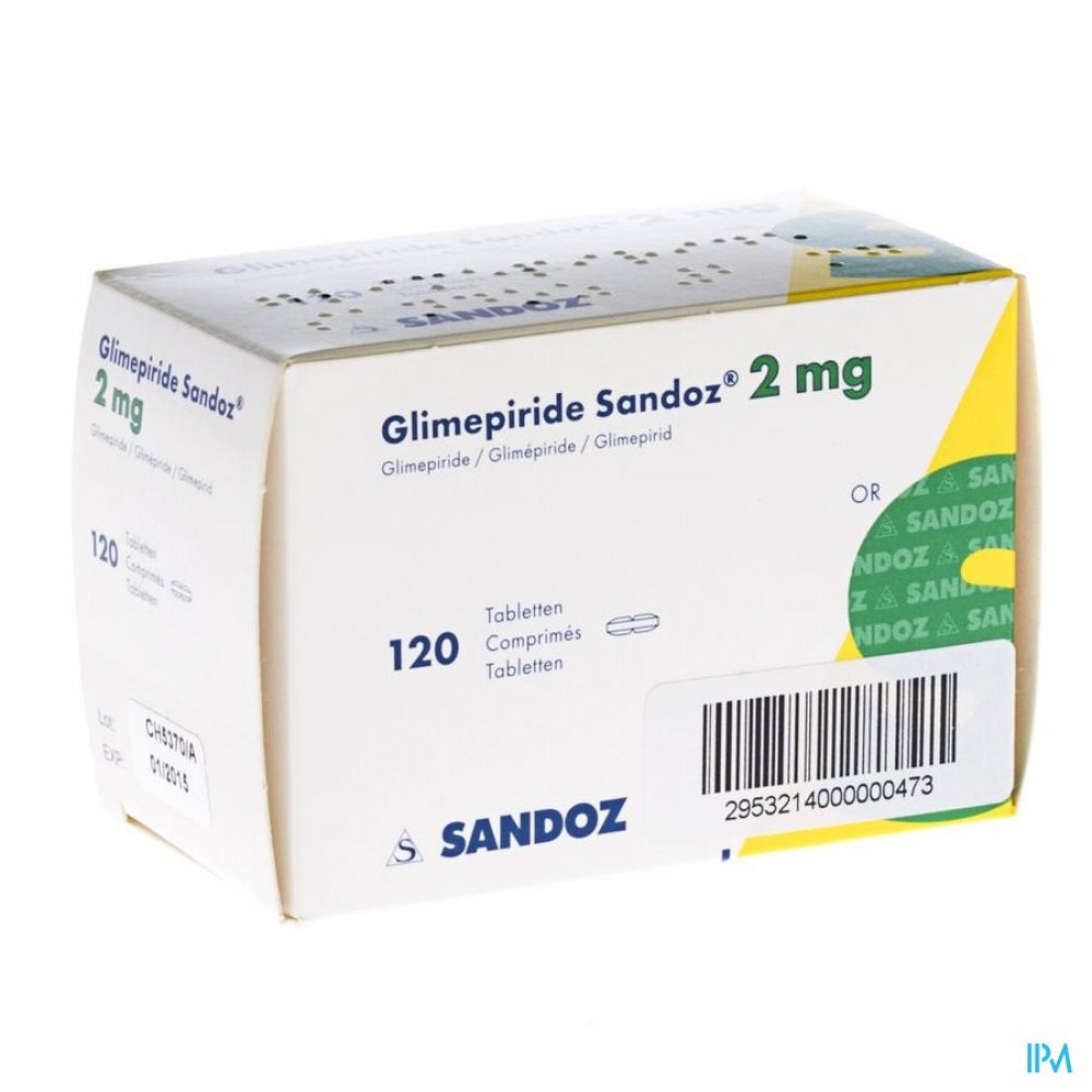 Glimépiride Sandoz, cpr 2 mg , 30 pce