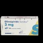 Glimépiride Sandoz, cpr 3 mg , 120 pce