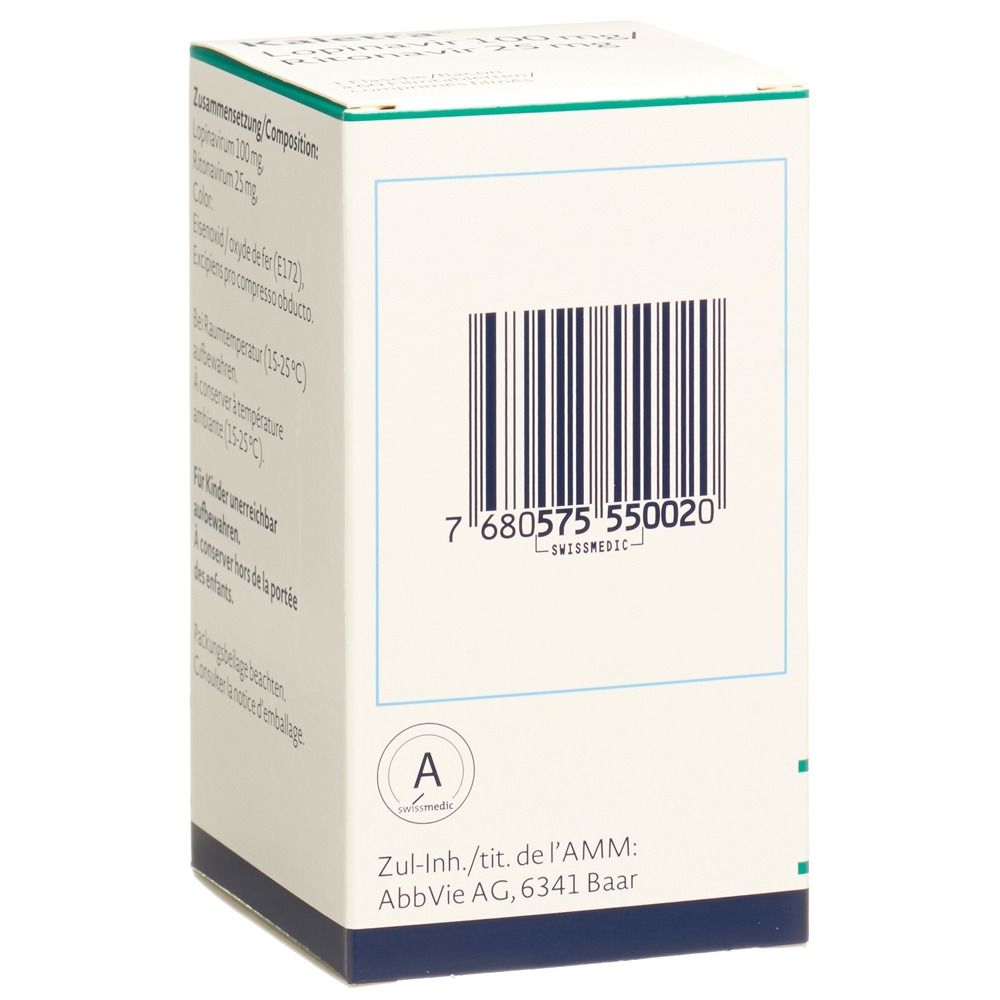 KALETRA 100/25 cpr pellic 100 mg 60 pce