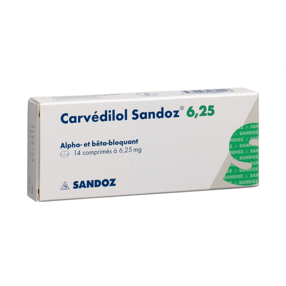 CARVEDILOL Sandoz cpr 6.25 mg 14 pce