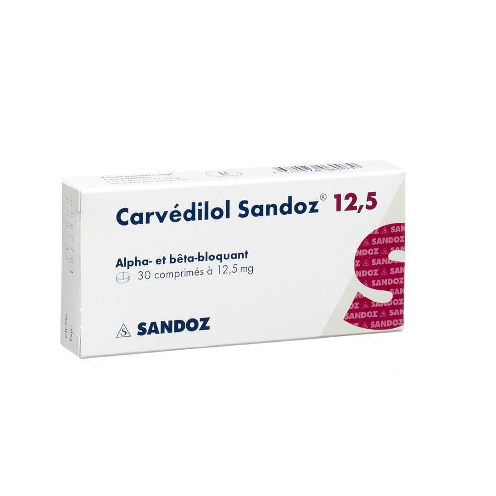 CARVEDILOL Sandoz cpr 12.5 mg 30 pce