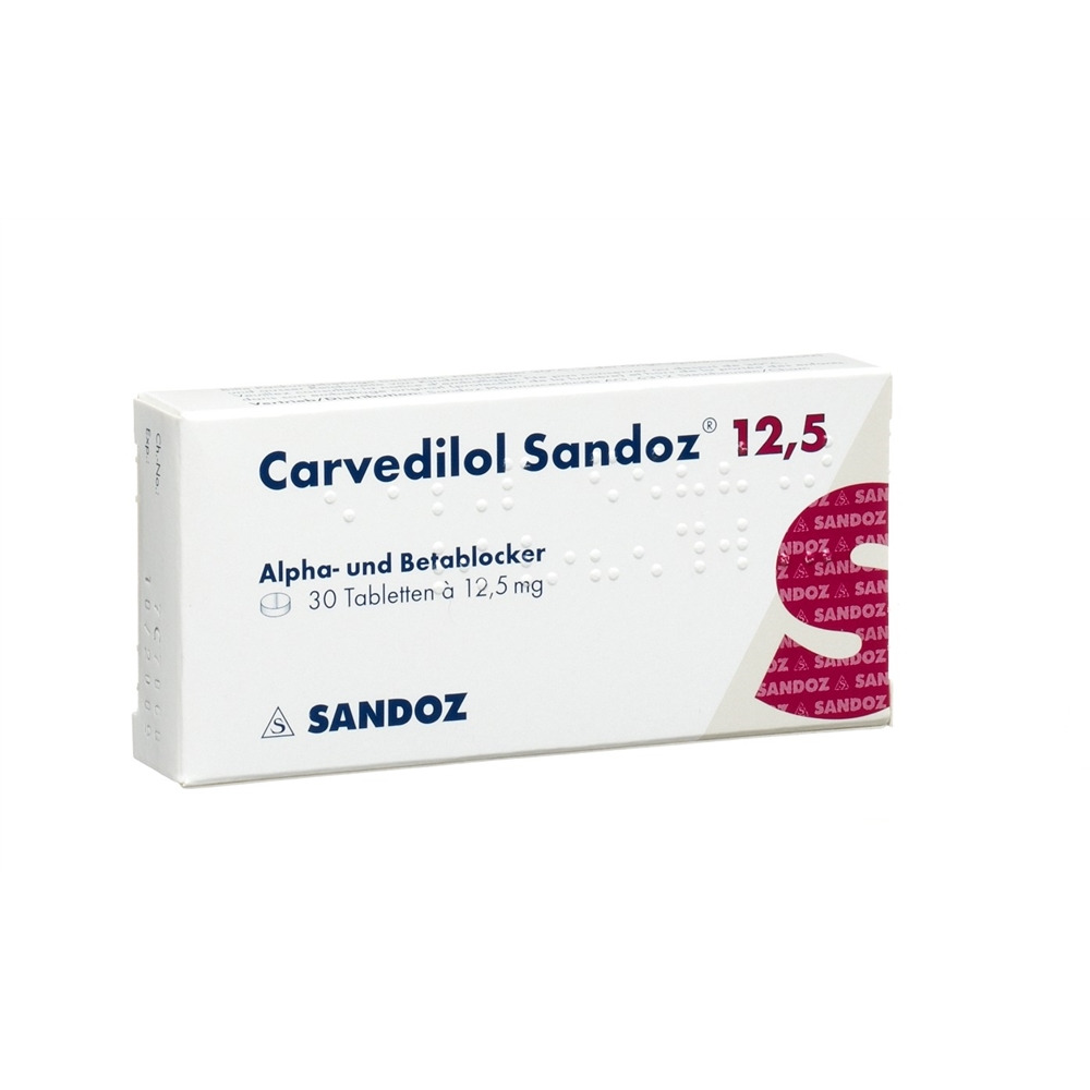 CARVEDILOL Sandoz cpr 12.5 mg 100 pce