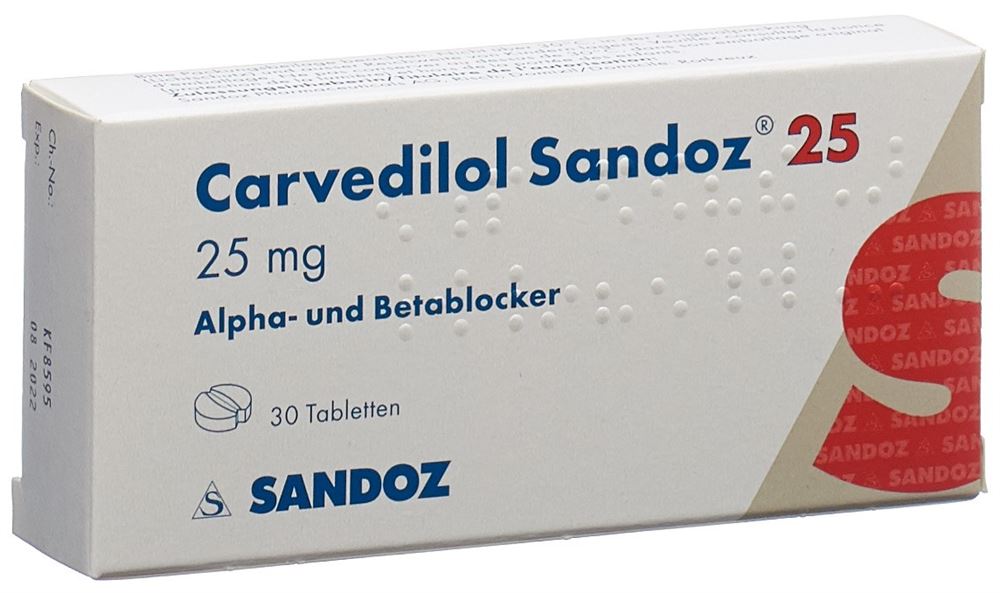 CARVEDILOL Sandoz cpr 25 mg 30 pce