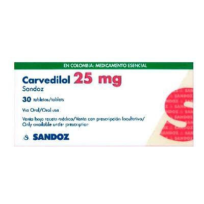 CARVEDILOL Sandoz cpr 25 mg 30 pce