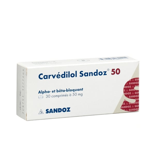 CARVEDILOL Sandoz cpr 50 mg 30 pce