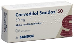 CARVEDILOL Sandoz cpr 50 mg 100 pce