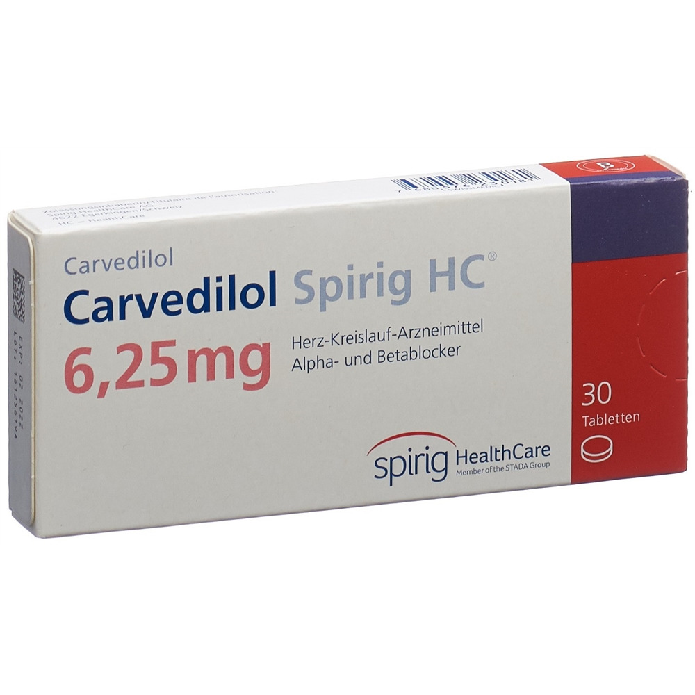 Carvedilol Spirig HC 6.25 mg, Tabletten