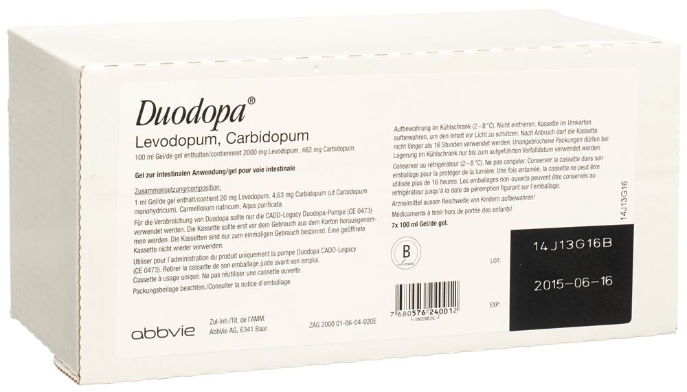 DUODOPA sache 2000 mg/463 mg 7 pce