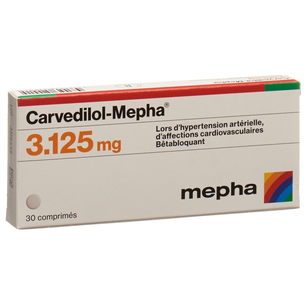 CARVEDILOL Mepha cpr 3.125 mg 30 pce