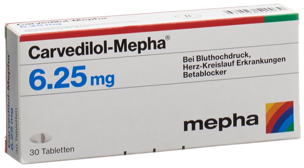 CARVEDILOL Mepha cpr 6.25 mg 30 pce