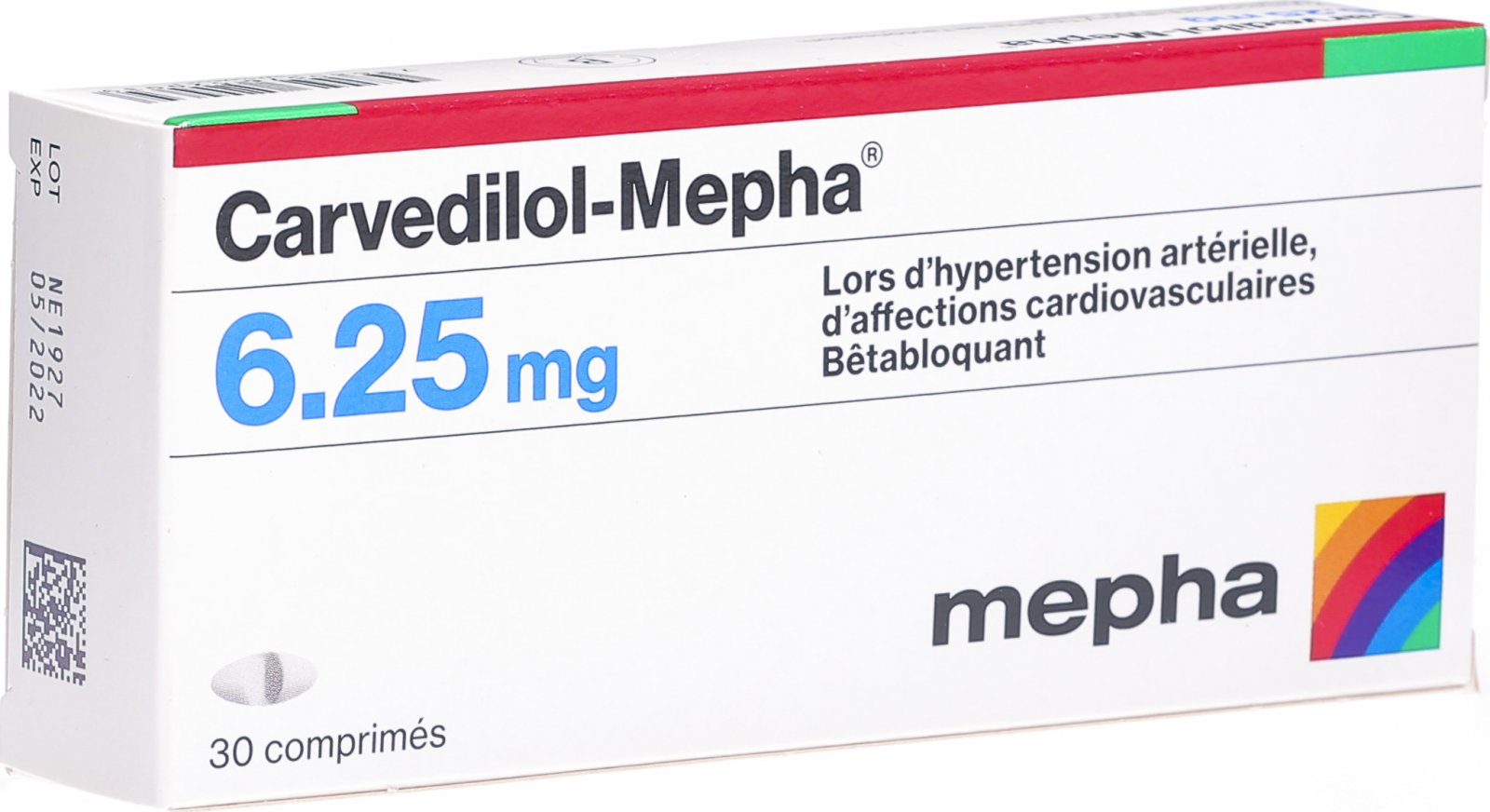 CARVEDILOL Mepha cpr 6.25 mg 30 pce