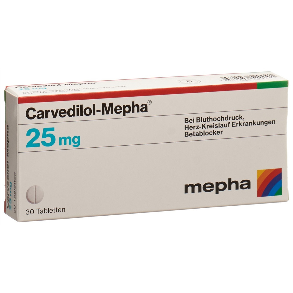 CARVEDILOL Mepha cpr 25 mg 30 pce