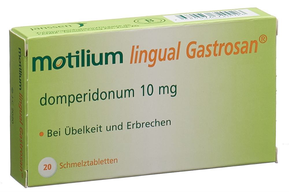 MOTILIUM lingual Gastrosan 10 mg 20 pce