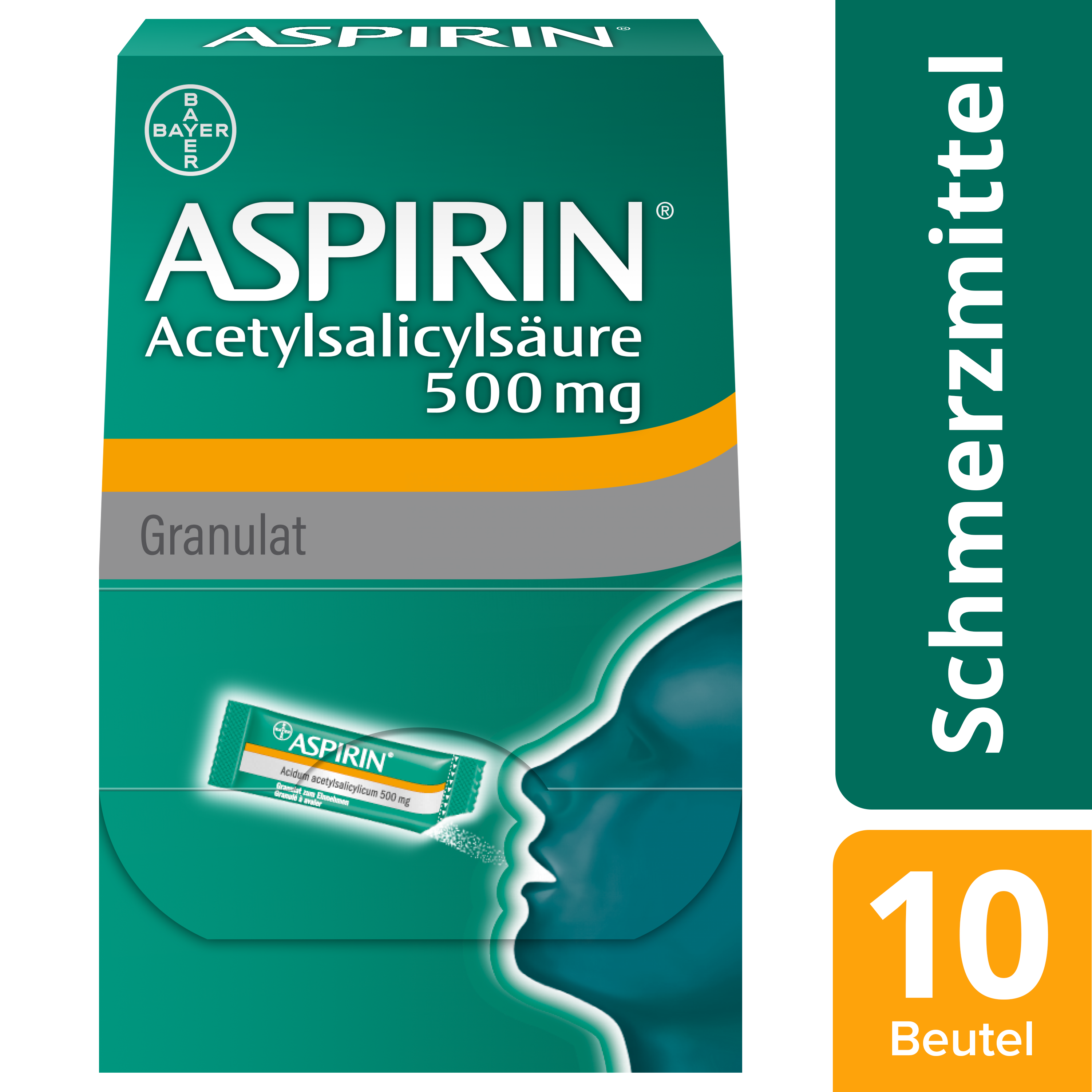 ASPIRINE gran 500 mg sach 10 pce