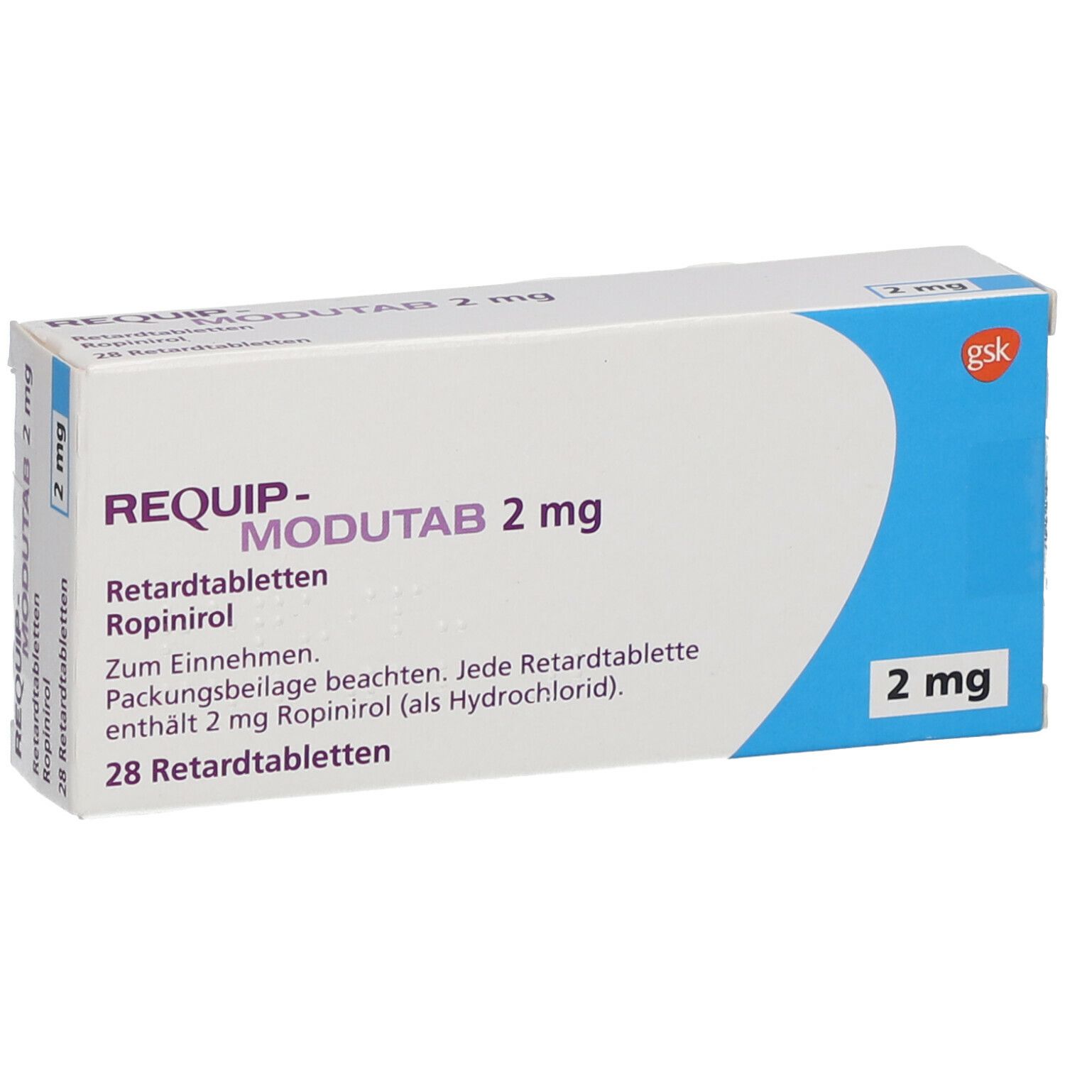 Requip-Modutab 2 mg, Tabletten mit veränderter Wirkstofffreisetzung