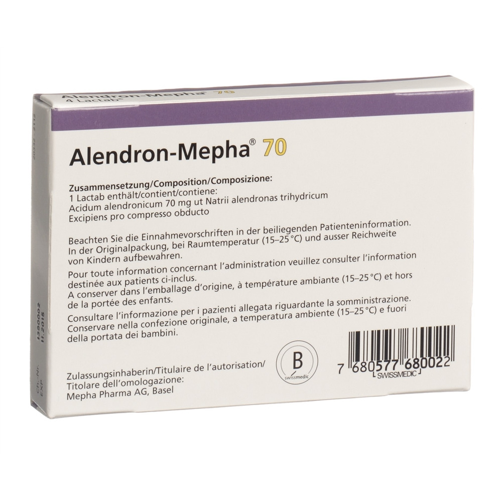 ALENDRON Mepha Lactab 70 mg 4 pce