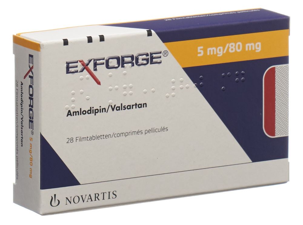 EXFORGE cpr pell 5mg/80mg 28 pce