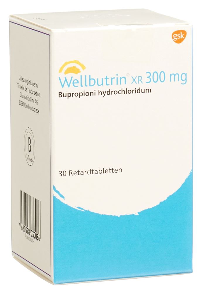WELLBUTRIN XR cpr ret 300 mg bte 30 pce