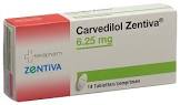 Carvedilol Zentiva 6.25 mg, Tabletten