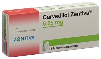 Carvedilol Zentiva 6.25 mg, Tabletten