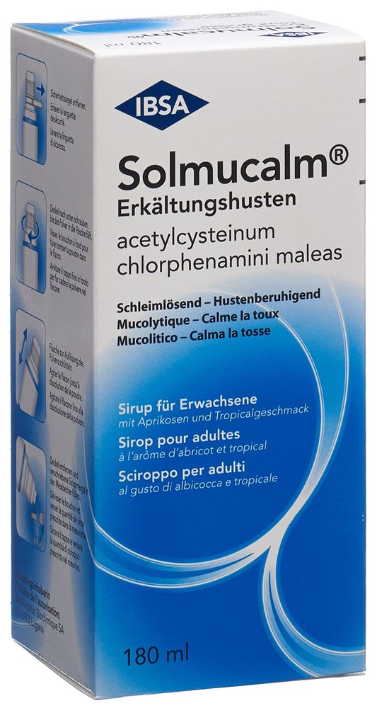 SOLMUCALM toux grasse sirop adult fl 180 ml