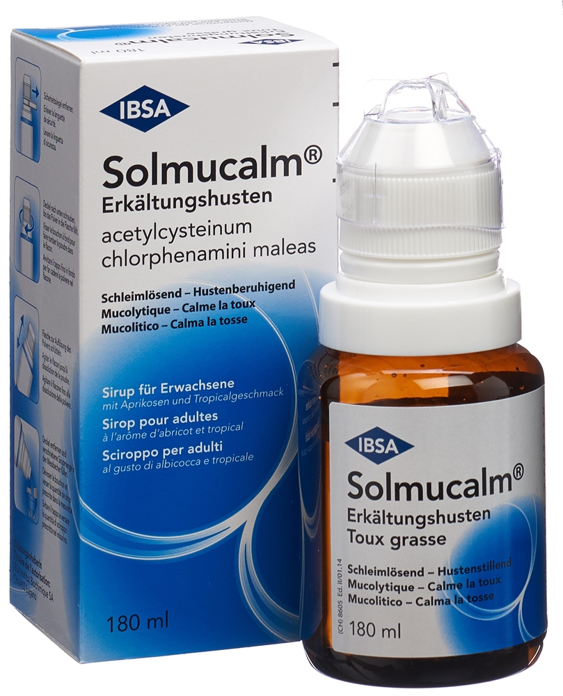 SOLMUCALM toux grasse sirop adult fl 180 ml