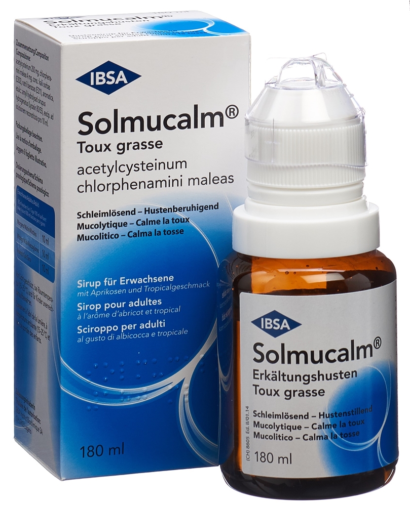 SOLMUCALM toux grasse sirop adult fl 180 ml