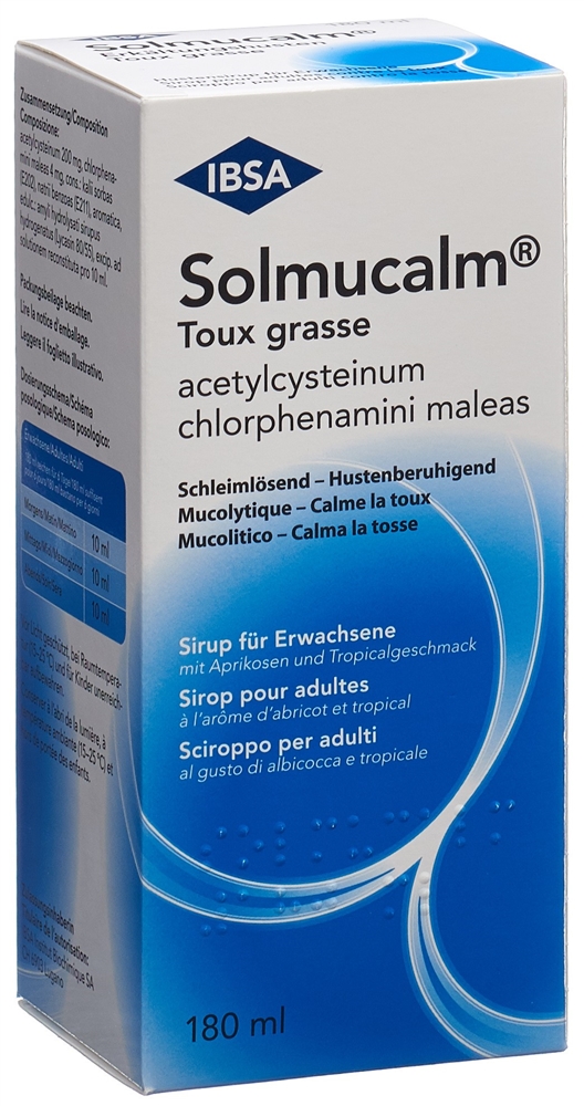 SOLMUCALM toux grasse sirop adult fl 180 ml