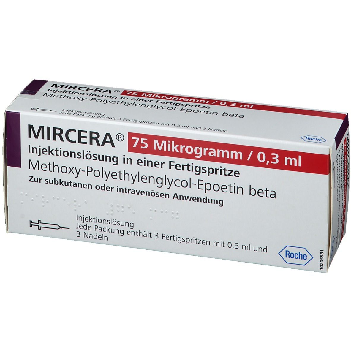 Mircera 75 ug / 0.3 ml, Injektionslösung in einer Fertigspritze