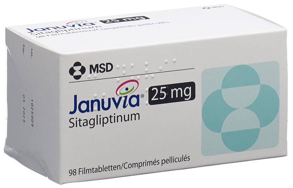 JANUVIA 25 mg cpr pellic 98 pce