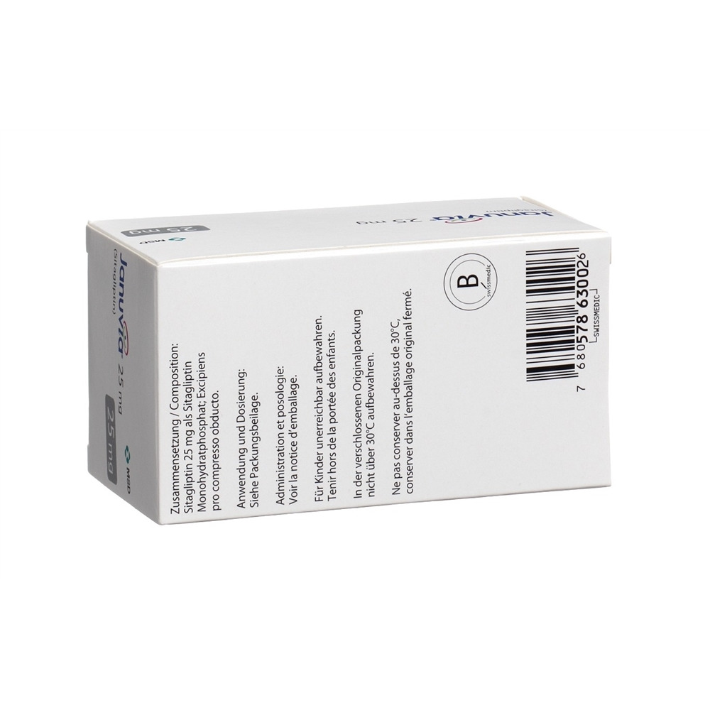 JANUVIA 25 mg cpr pellic 98 pce