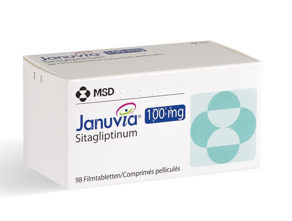 JANUVIA 100 mg cpr pellic 98 pce