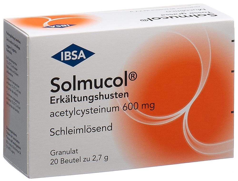 SOLMUCOL toux grasse gran 600 mg sach 20 pce