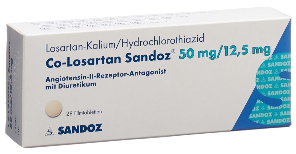 CO-LOSARTAN Sandoz cpr pell 50/12.5mg 28 pce