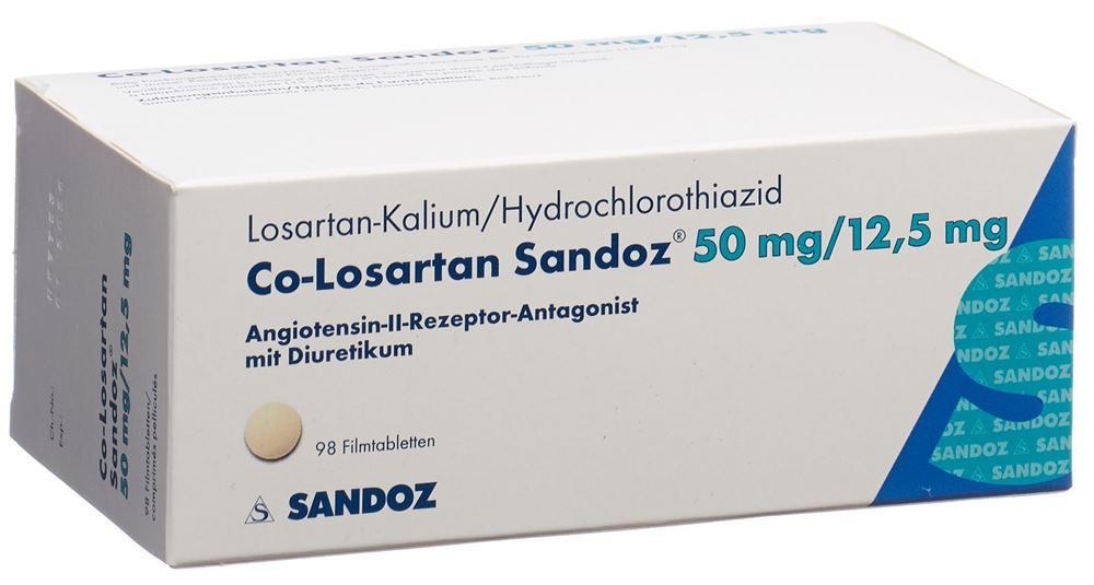 CO-LOSARTAN Sandoz cpr pell 50/12.5mg 98 pce