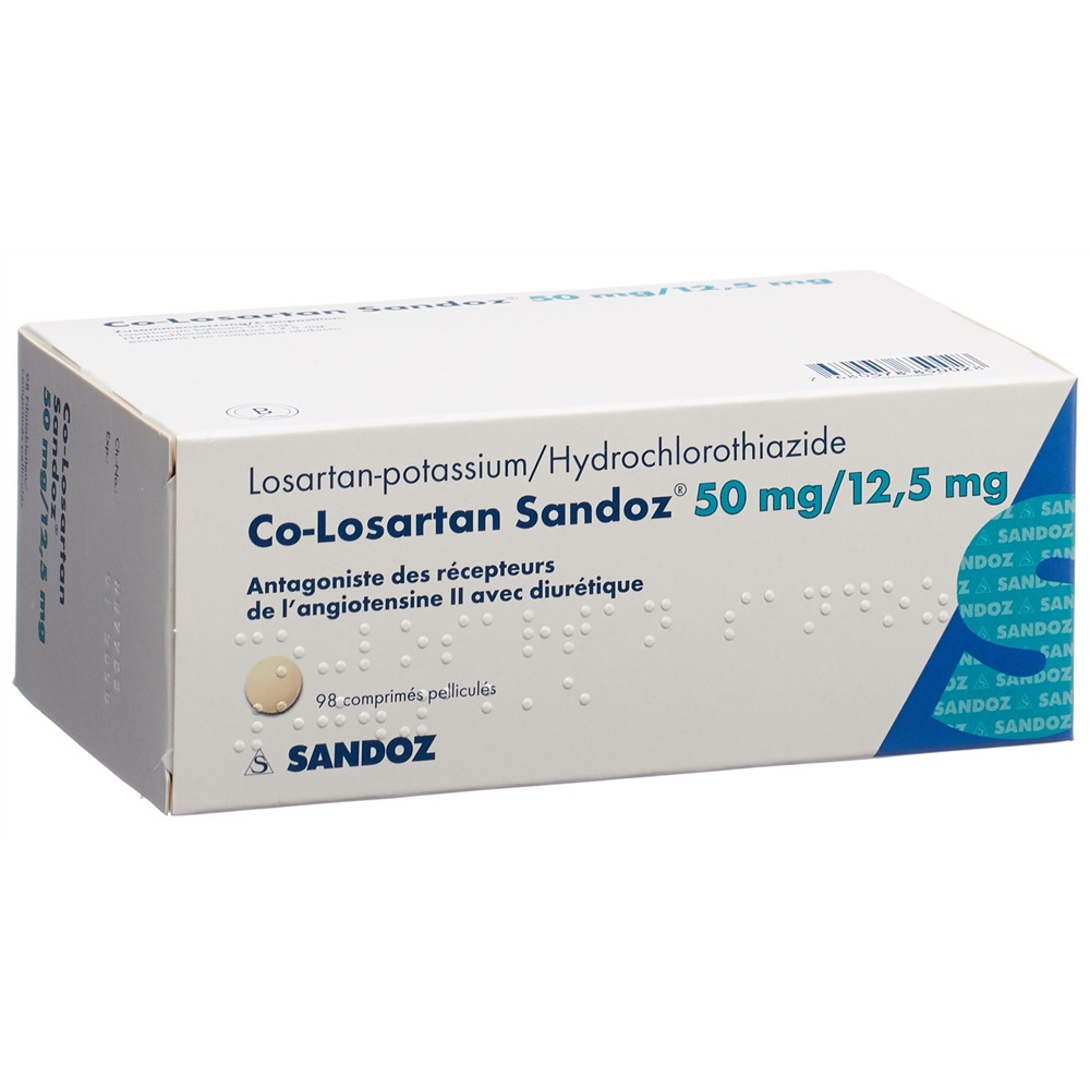 CO-LOSARTAN Sandoz cpr pell 50/12.5mg 98 pce