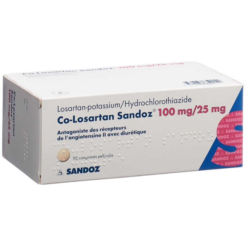 CO-LOSARTAN Sandoz cpr pell 100/25mg 98 pce