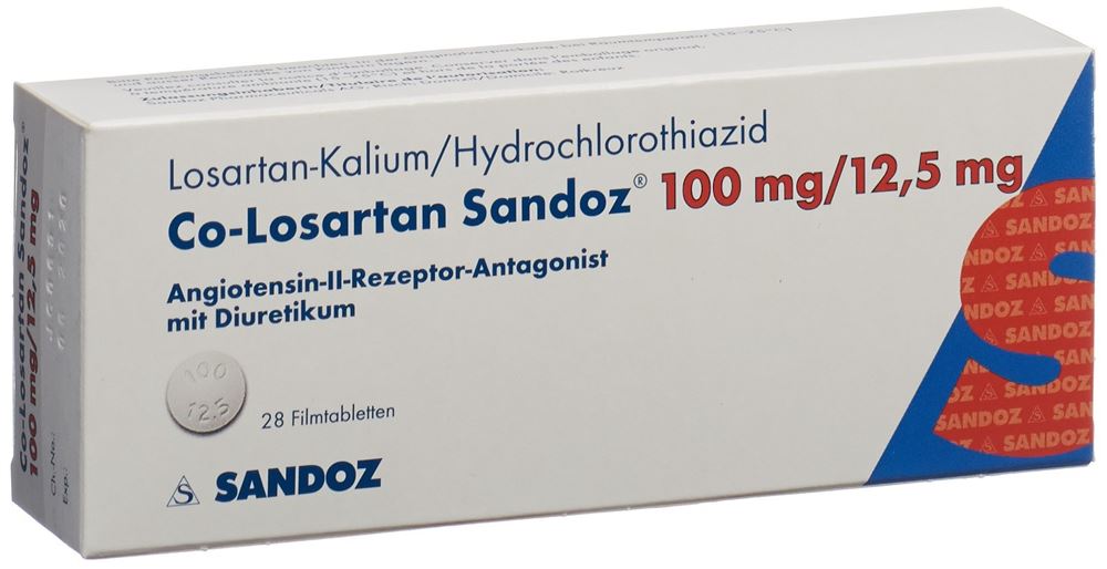 CO-LOSARTAN Sandoz cpr pell 100/12.5mg 28 pce