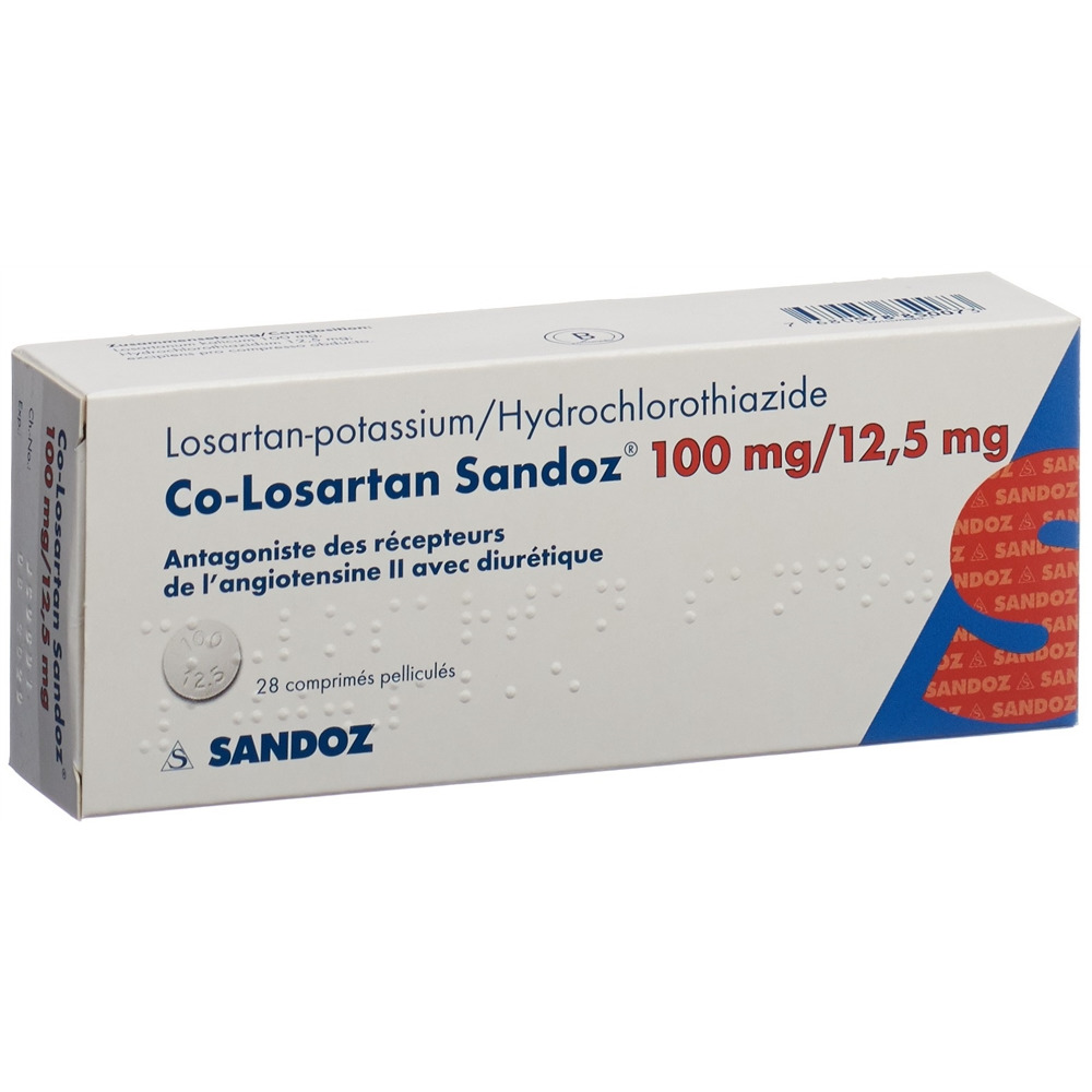 CO-LOSARTAN Sandoz cpr pell 100/12.5mg 28 pce
