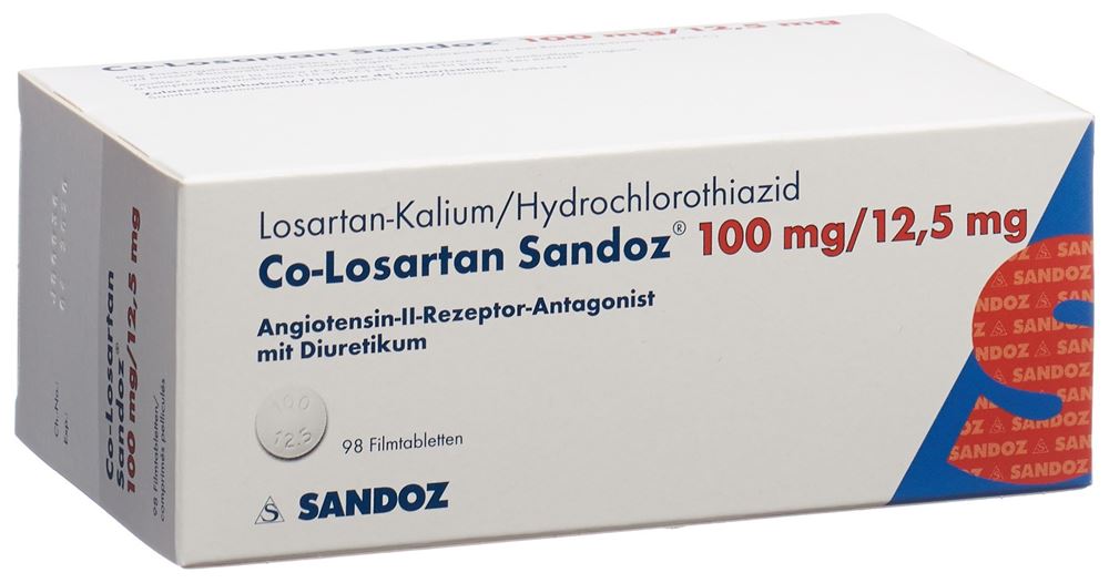 CO-LOSARTAN Sandoz cpr pell 100/12.5mg 98 pce