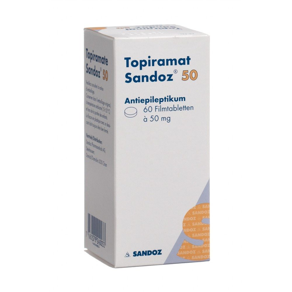TOPIRAMATE Sandoz cpr pell 50 mg bte 60 pce