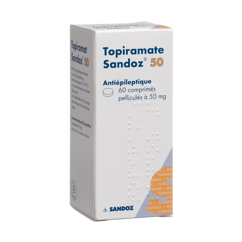 TOPIRAMATE Sandoz cpr pell 50 mg bte 60 pce