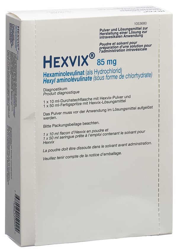 Hexvix, Pulver und Lösungsmittel zur Herstellung einer Fertigspritze zur intravesikalen Anwendung