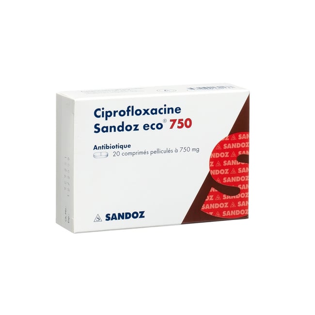 CIPROFLOXACINE Sandoz eco cpr pell 750 mg 20 pce